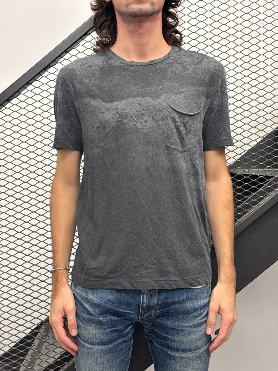 2010s Gucci Grey Faded Washed Pocket T-Shirt cRALXORe 1