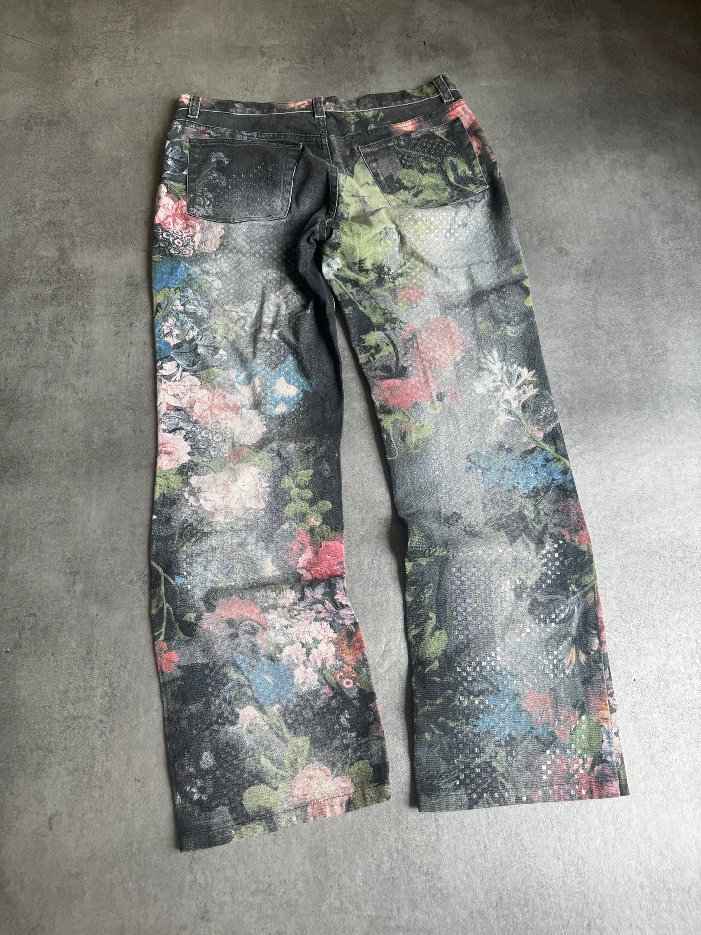 AW2004 Roberto Cavalli Floral Print Archive Pants (M) - 4