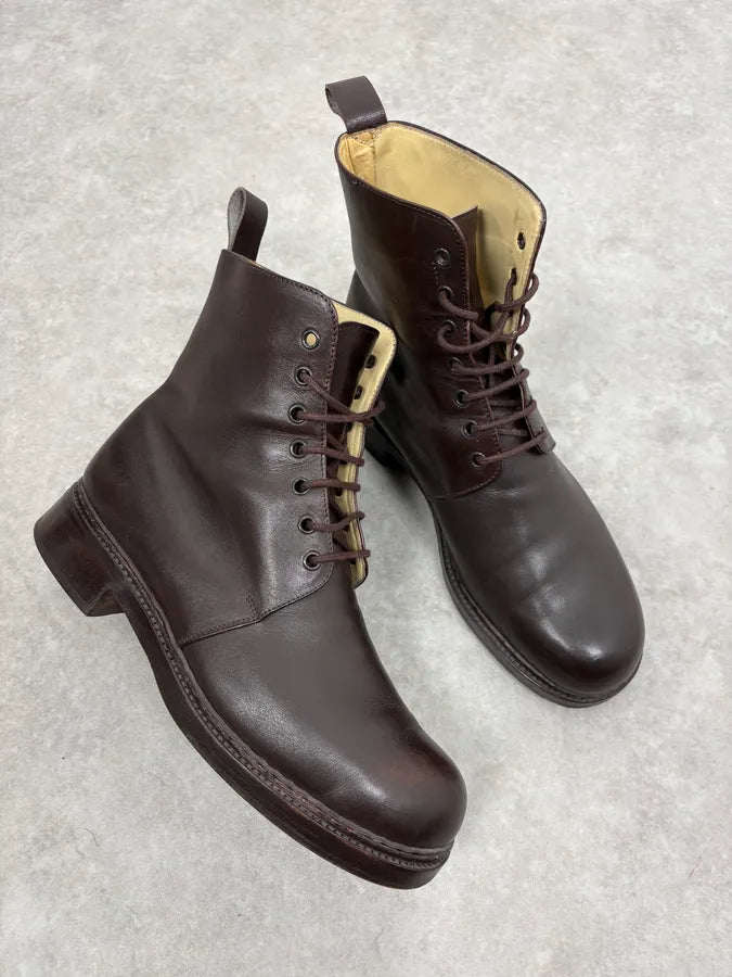 Jil Sander Brown Classy Leather Boots xbZojFY 4