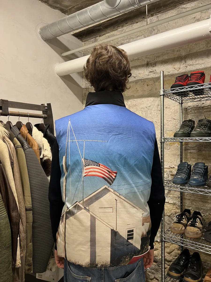 Calvin Klein 205W39NYC by Raf Simons American Landscape Black Puffer Vest (L) 3