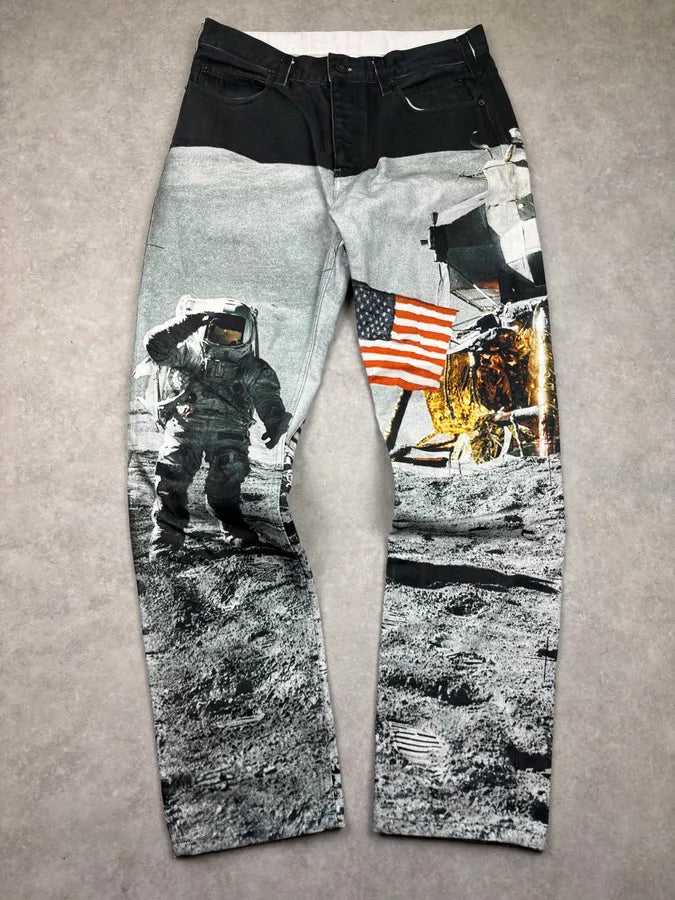 AW2019 Calvin Klein by Raf Simons Astro Moon USA Pants OunRGtE 0