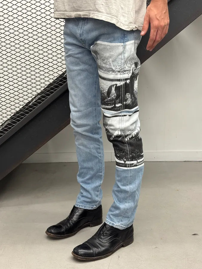 SS2018 Calvin Klein Andy Warhol Blue Slim Denim Jeans  dcAtoWb 1