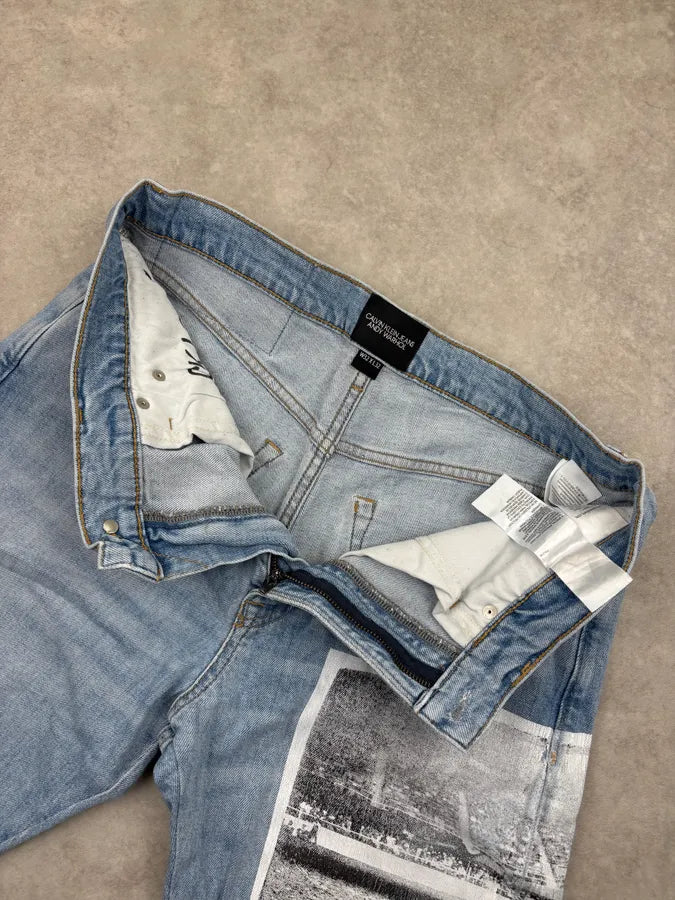 SS2018 Calvin Klein Andy Warhol Blue Slim Denim Jeans  dcAtoWb 8