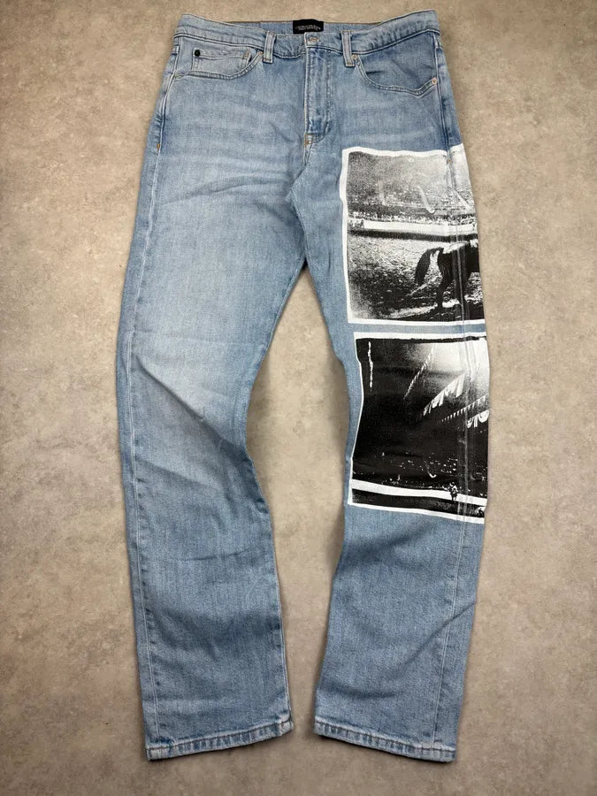 SS2018 Calvin Klein Andy Warhol Blue Slim Denim Jeans  dcAtoWb 0
