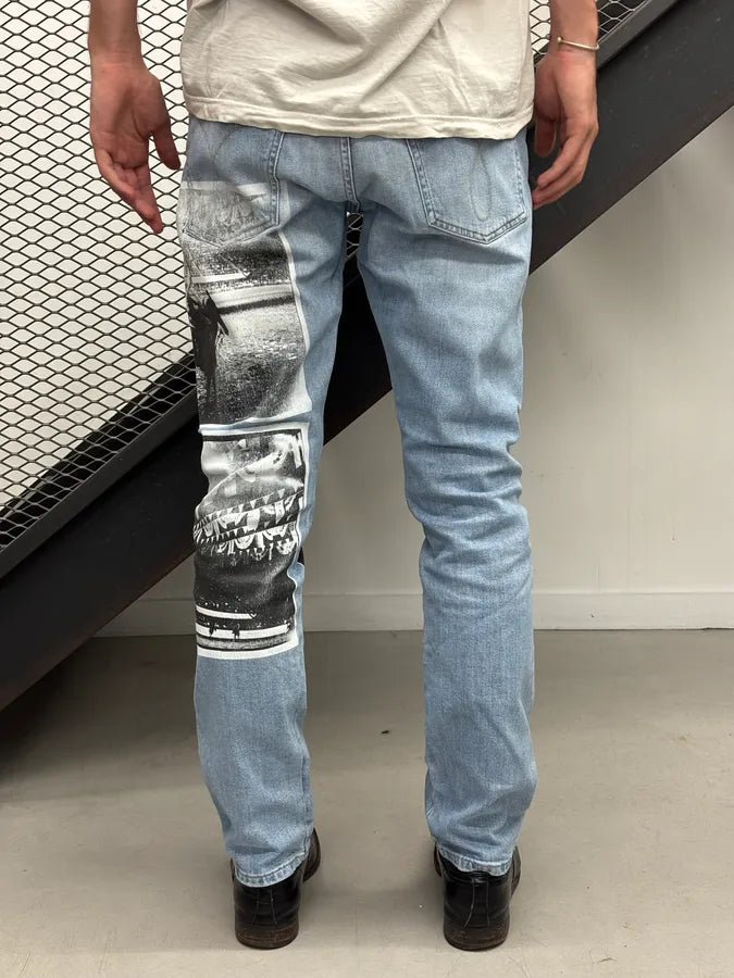 SS2018 Calvin Klein Andy Warhol Blue Slim Denim Jeans  dcAtoWb 3