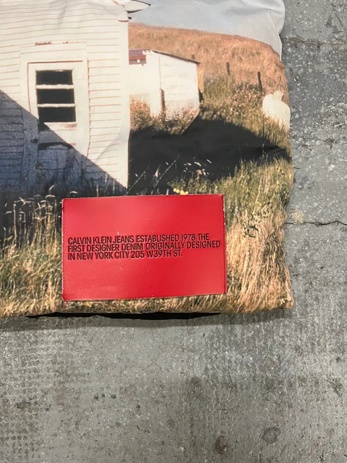 Calvin Klein Jeans x Raf Simons Est. 1978 Americana Landscape Black Puffer Vest wCzCuth 6