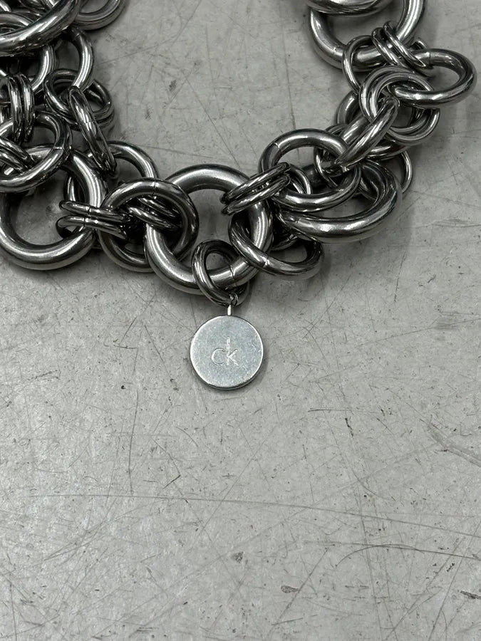 Calvin Klein Silver Steel Multi Links Toggle Bracelet ToXBZjA 5