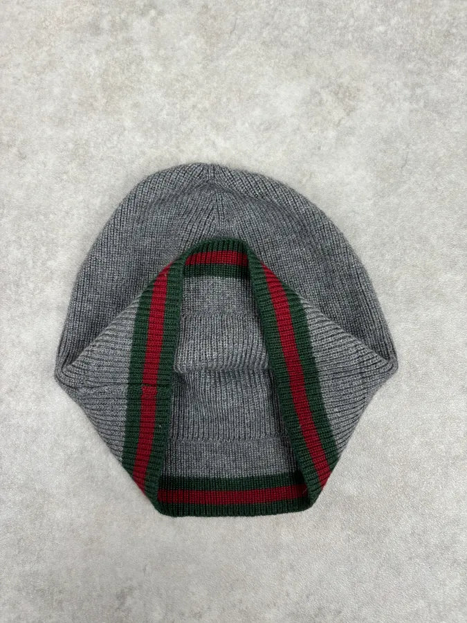Gucci Grey Wool Signature Beanie  lSdpuJu 4