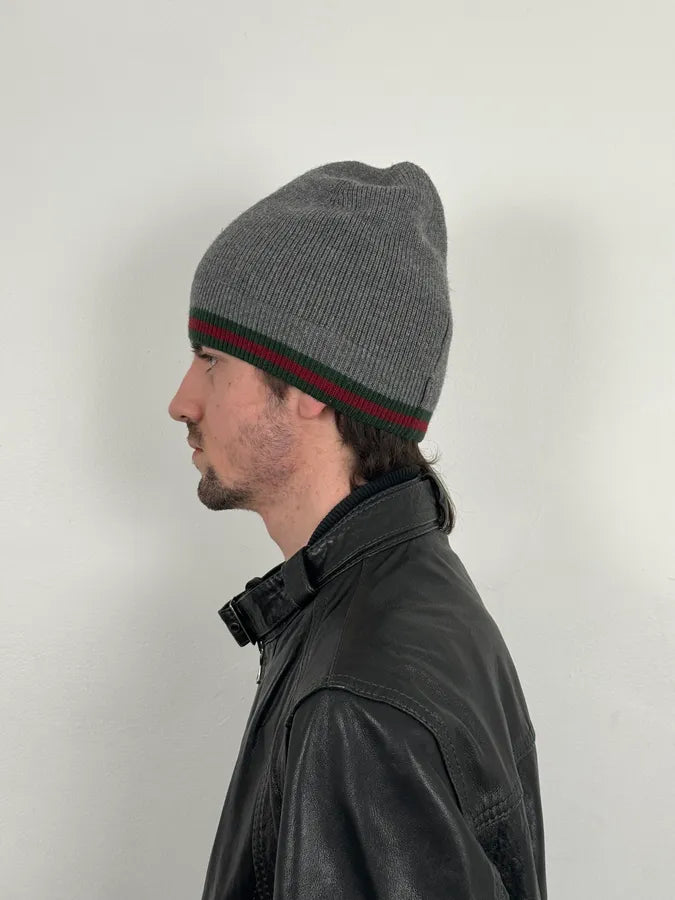 Gucci Grey Wool Signature Beanie  lSdpuJu 2