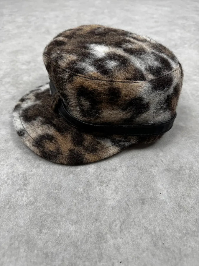 2000s Just Cavalli Leopard Caporal Cap  ocFOsiJ 4