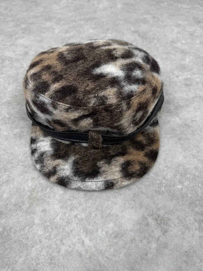 2000s Just Cavalli Leopard Caporal Cap  ocFOsiJ 3