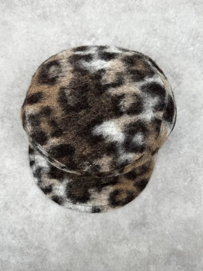 2000s Just Cavalli Leopard Caporal Cap  ocFOsiJ 0