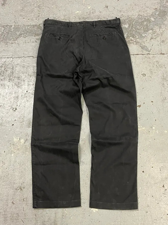 2000s Prada Cozy Faded Dark Straight Pants FpWTxCA 5