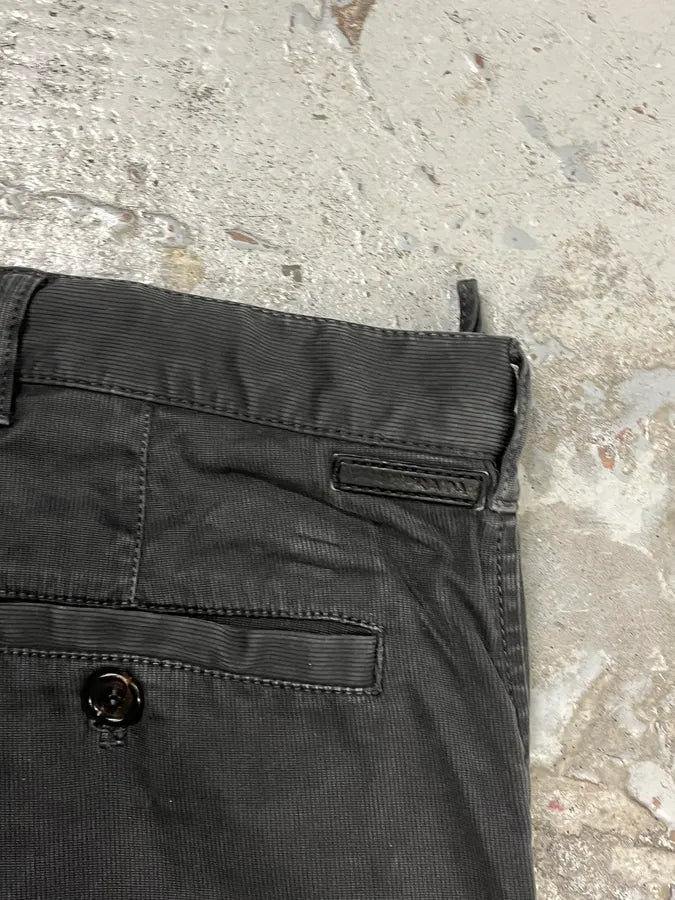 2000s Prada Cozy Faded Dark Straight Pants FpWTxCA 8