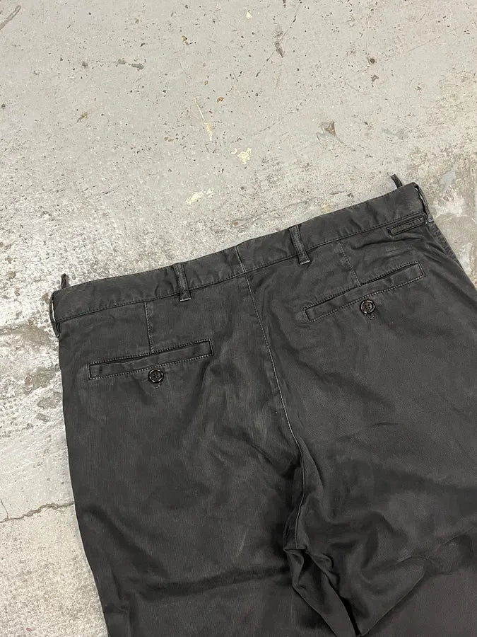 2000s Prada Cozy Faded Dark Straight Pants FpWTxCA 7