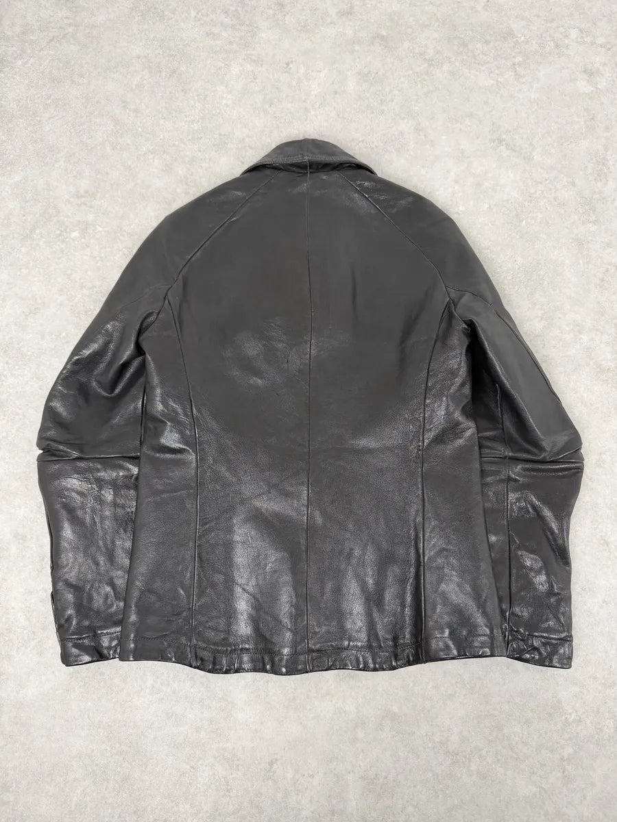 Carol Christian Poell Black Scarstitched Horse Leather Jacket LZaVcLM 1