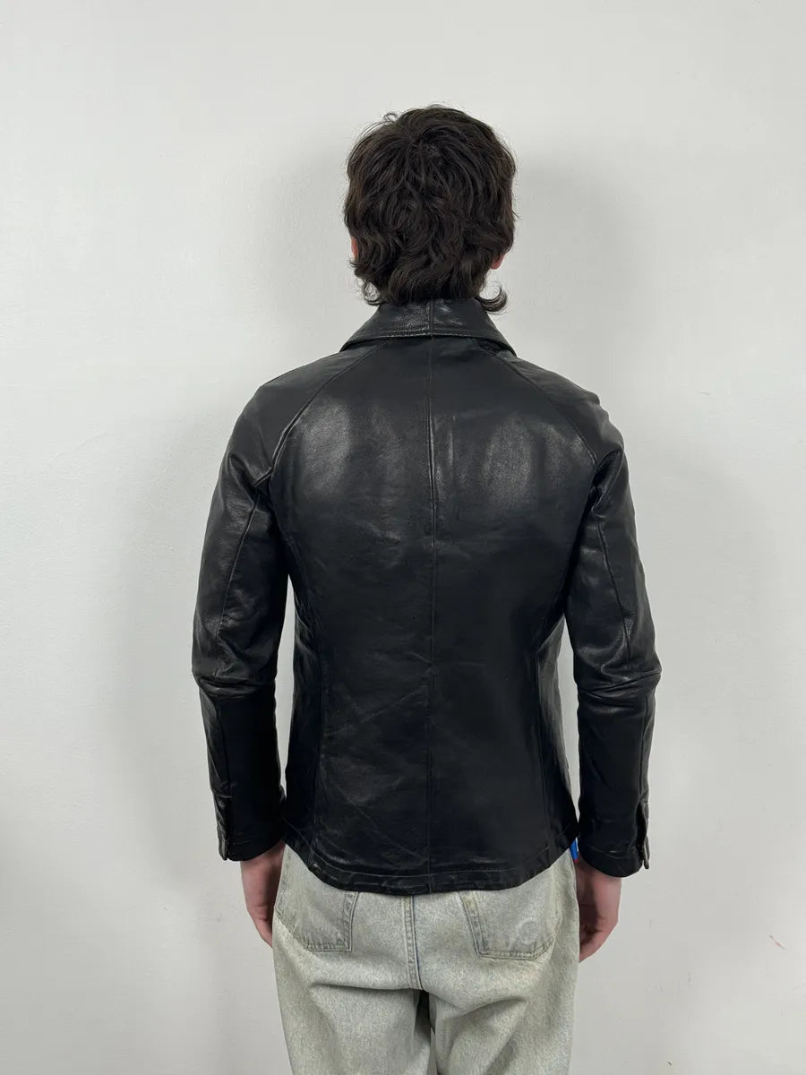 Carol Christian Poell Black Scarstitched Horse Leather Jacket LZaVcLM 3