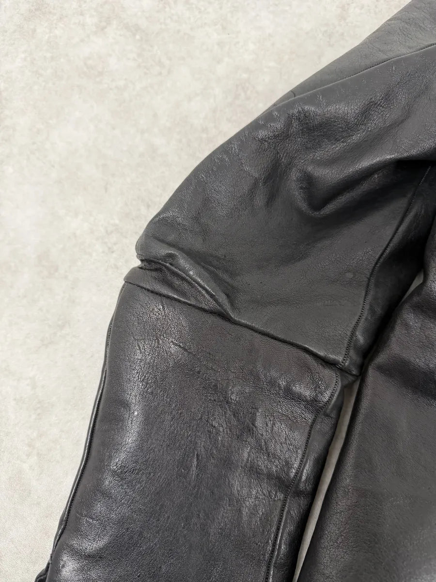 Carol Christian Poell Black Scarstitched Horse Leather Jacket LZaVcLM 5