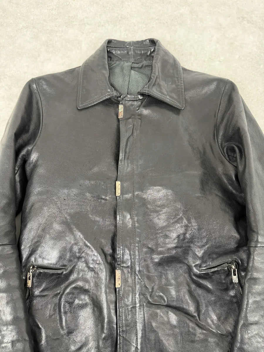 Carol Christian Poell Black Scarstitched Horse Leather Jacket LZaVcLM 6