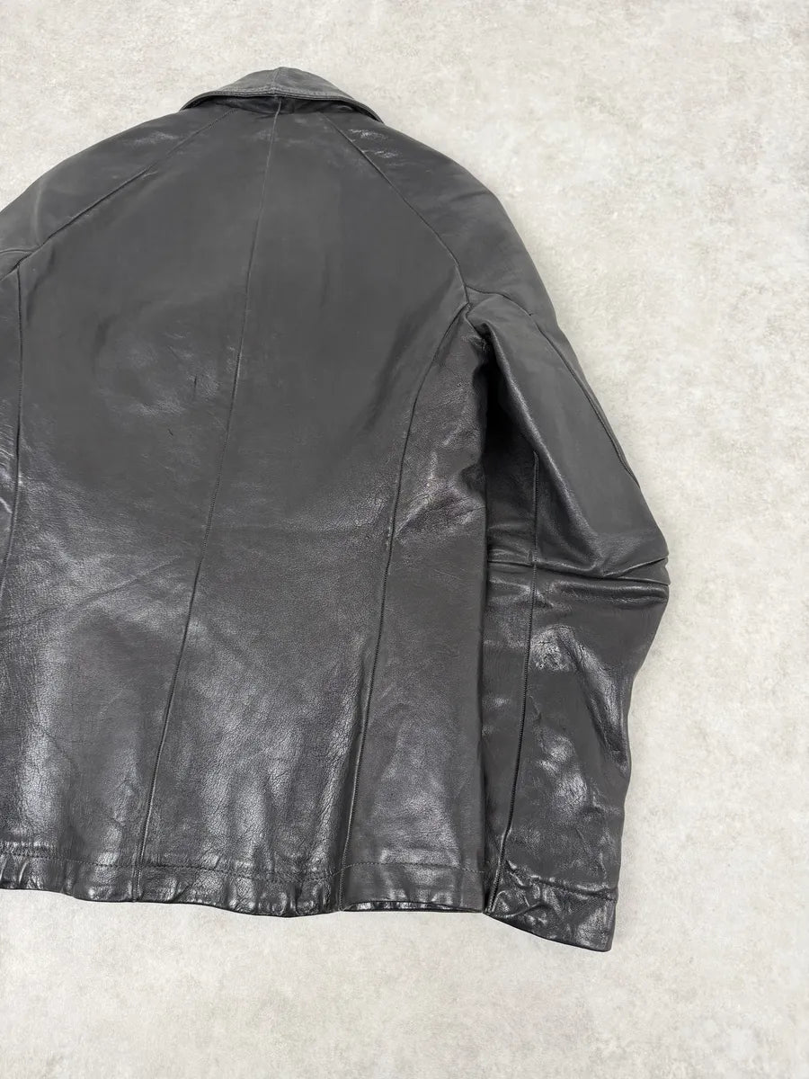 Carol Christian Poell Black Scarstitched Horse Leather Jacket LZaVcLM 8