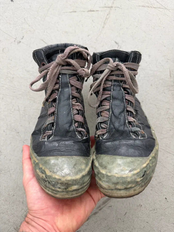 Carol Christian Poell Dark Green Drip Kangaroo Leather Prosthetic Sneakers POksWiM 5