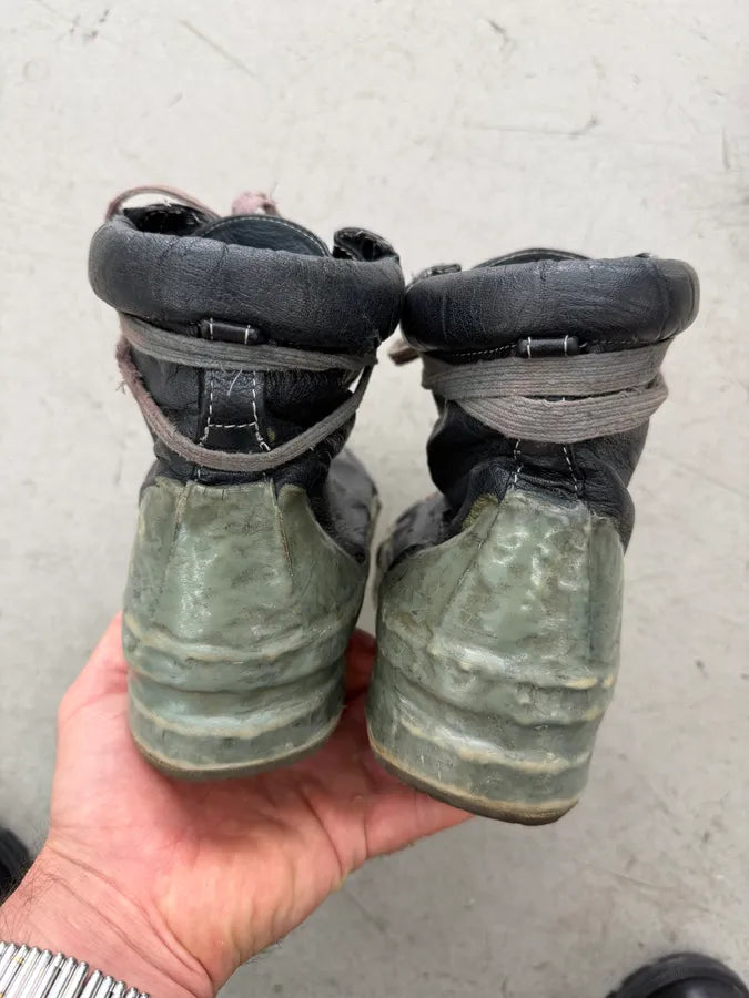 Carol Christian Poell Dark Green Drip Kangaroo Leather Prosthetic Sneakers POksWiM 7