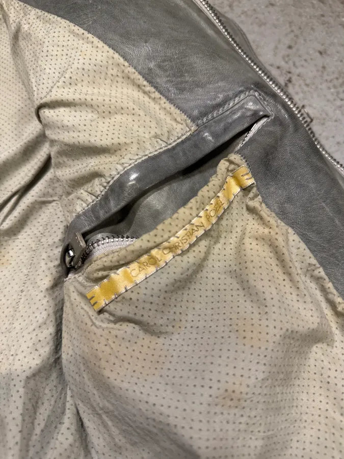 Carol Christian Poell Grey Col8 Scartitched Horse Leather Jacket (XS/S) bGuWAPF 11