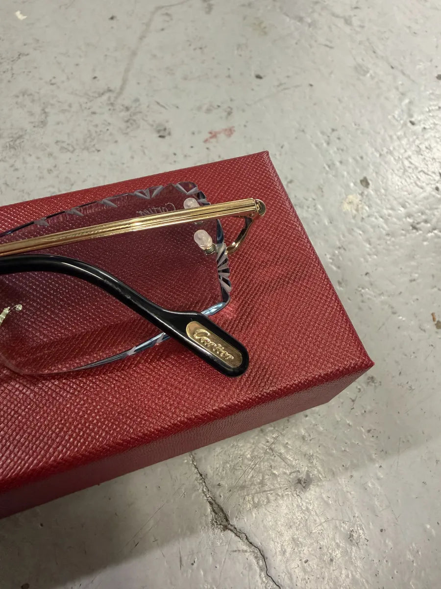 Cartier 140 Baby Blue French Glasses QKHPpSL 4