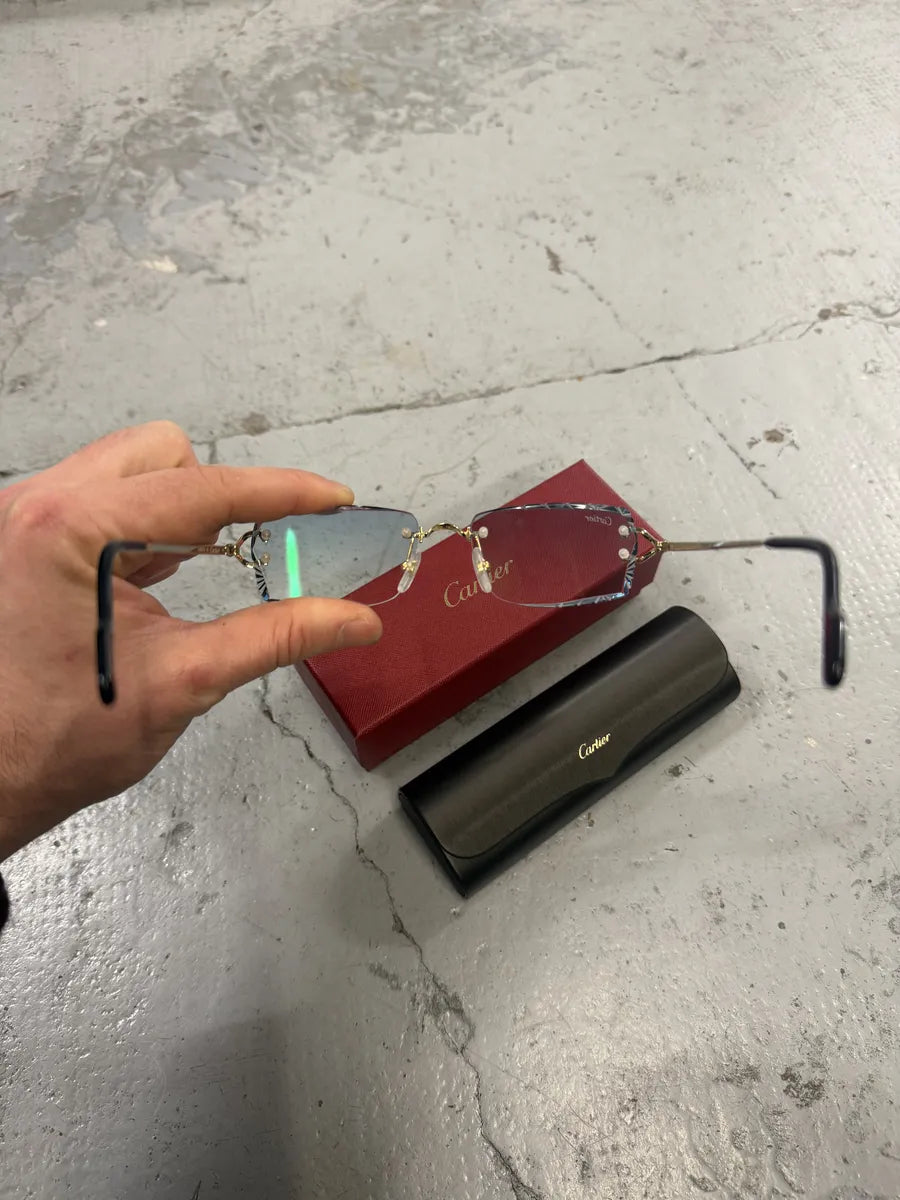 Cartier 140 Baby Blue French Glasses QKHPpSL 7