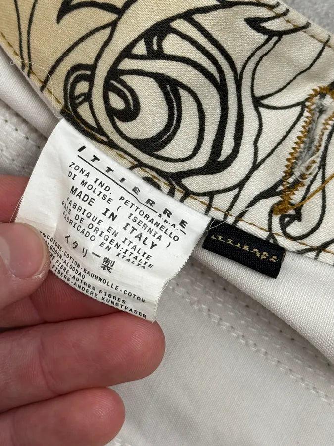 2000s Cavalli Beige Floral Buttoned Jacket BUVEwjC 14