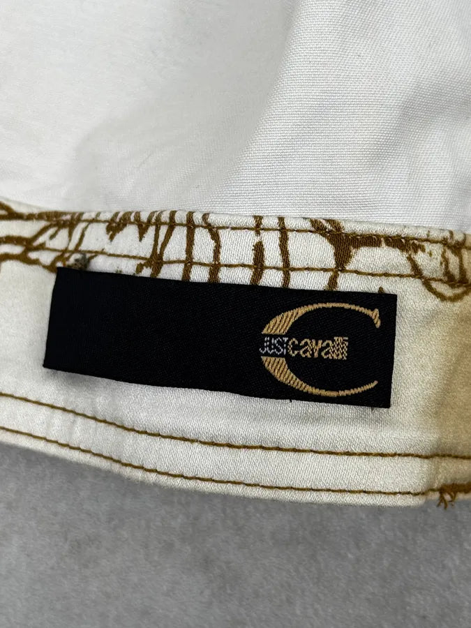 2000s Cavalli Beige Floral Buttoned Jacket BUVEwjC 10