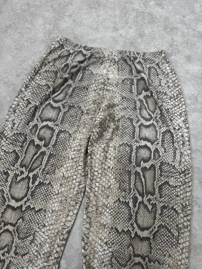 Roberto Cavalli Grey Python Trompe Loeil Stretch Pants bvPTZkD 6