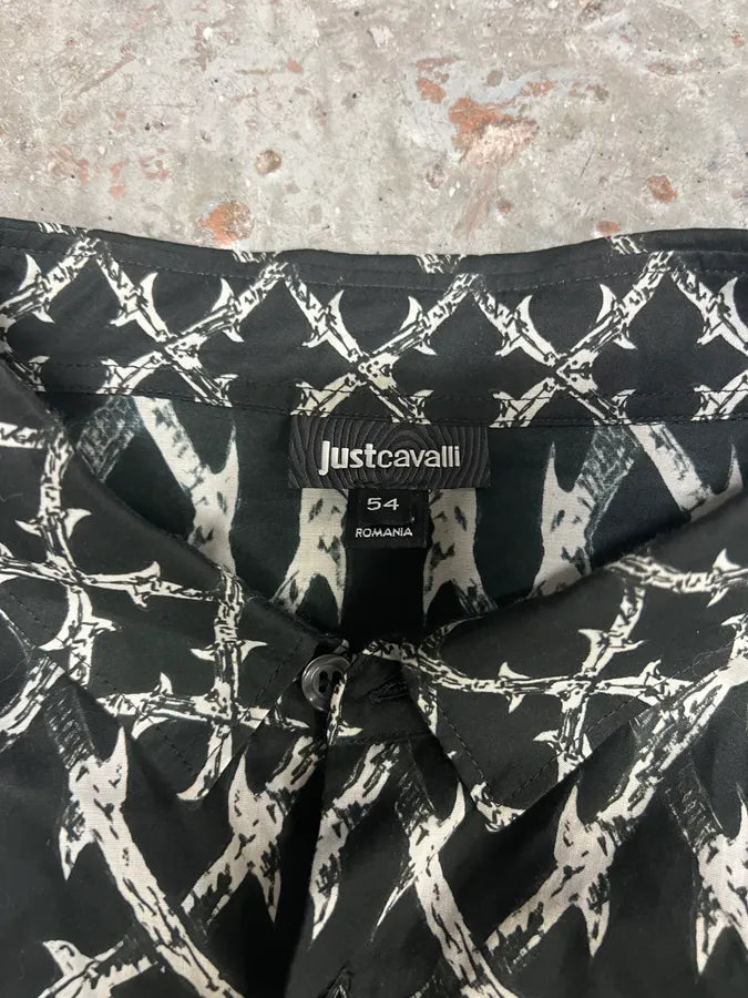 Cavalli Black & White Contemporary Agressive Shirt (L/XL) 4