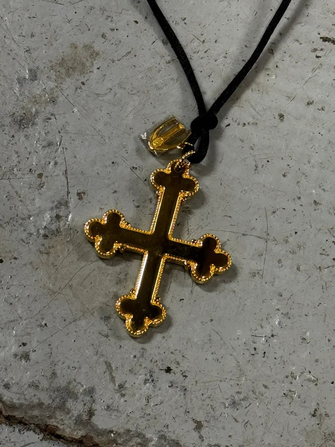 Cavalli Black & White Imperial Cross Necklace sNHHafY 1