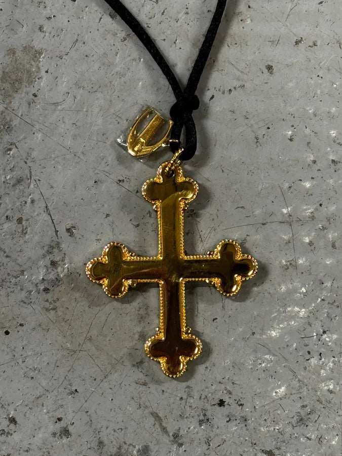 Cavalli Black & White Imperial Cross Necklace sNHHafY 6