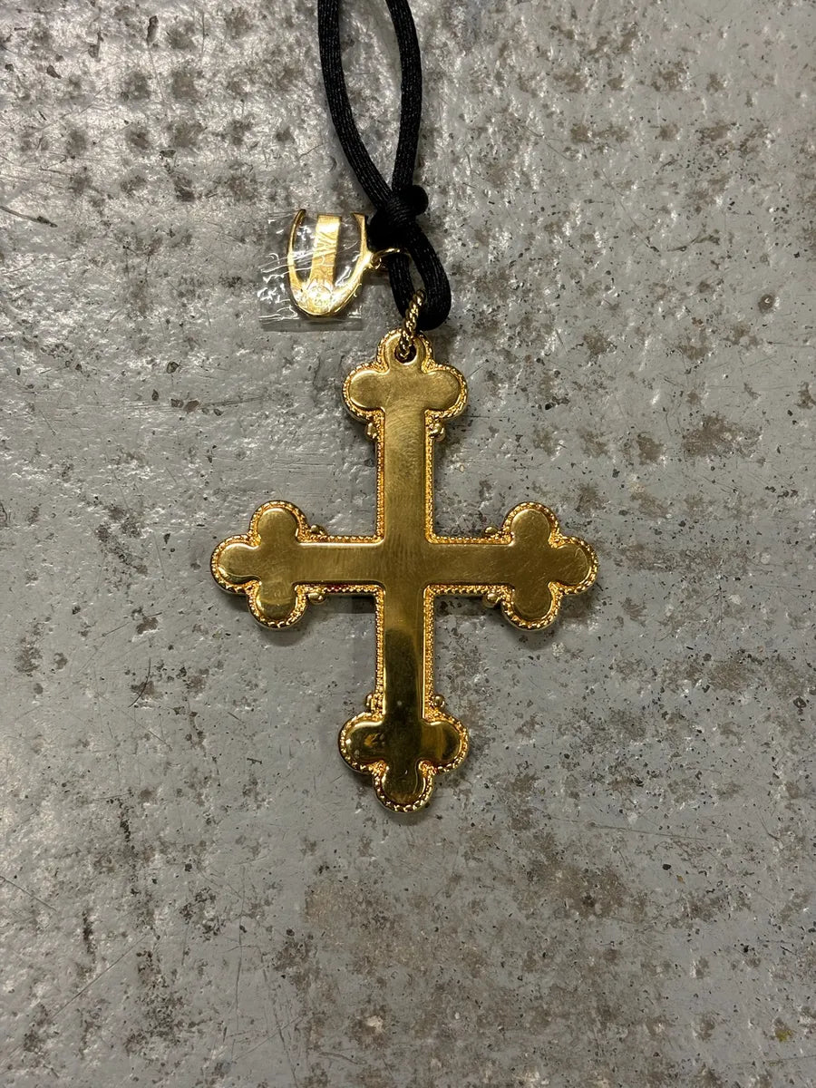 Cavalli Black & White Imperial Cross Necklace WhPTnCo 2