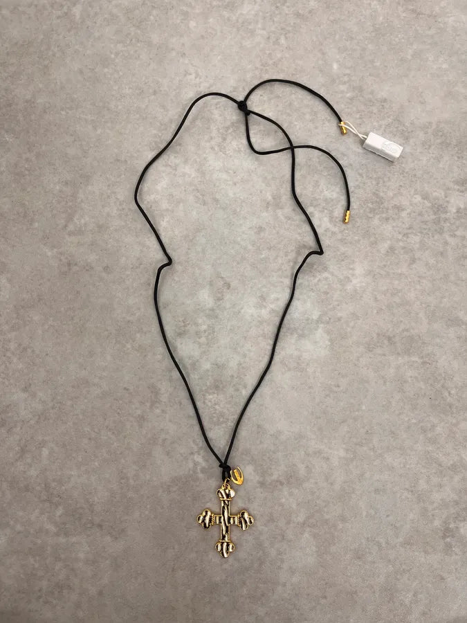 Cavalli Black & White Safari Cross Necklace bhlVdYq 0