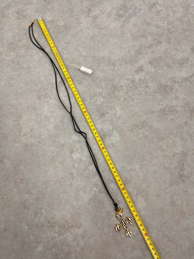 Cavalli Black & White Safari Cross Necklace bhlVdYq 6