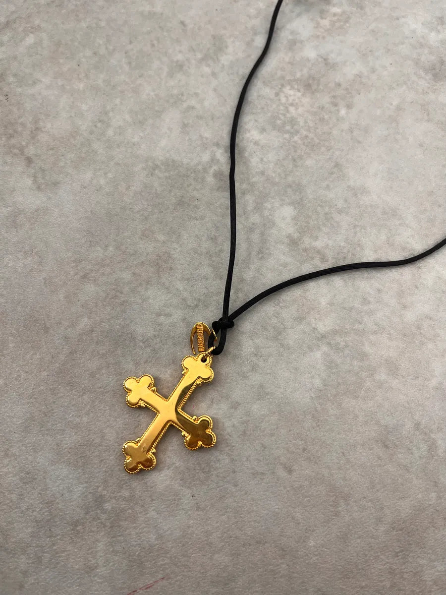 Cavalli Black & White Safari Cross Necklace bhlVdYq 8