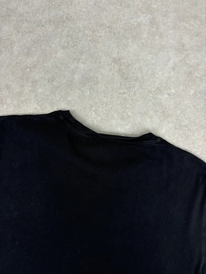 SS2016 Cavalli Black Graphic Lips Rock T-Shirt  qDzFTww 5