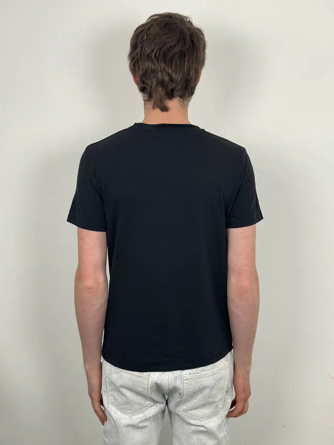 SS2016 Cavalli Black Graphic Lips Rock T-Shirt  qDzFTww 2