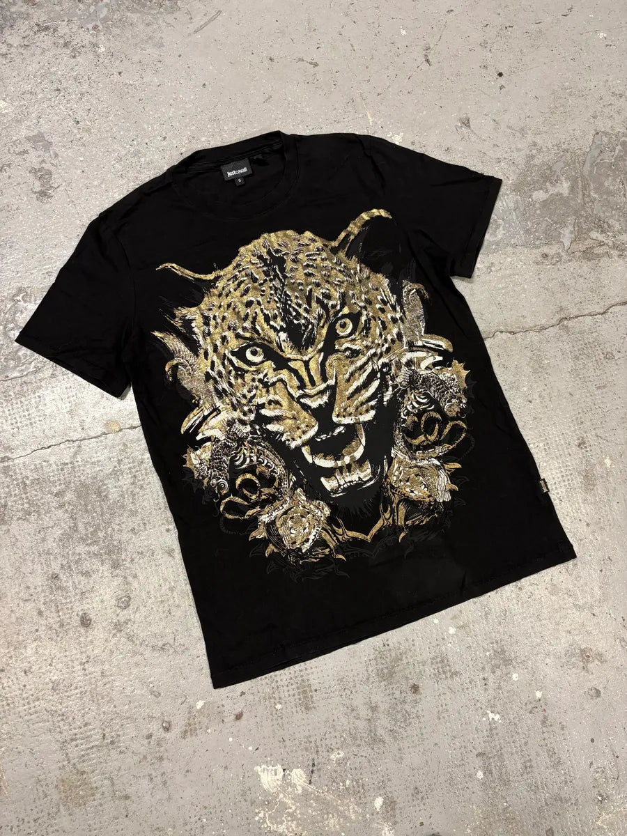 AW2013 Cavalli Black Leopard T-Shirt ZRQogme 3