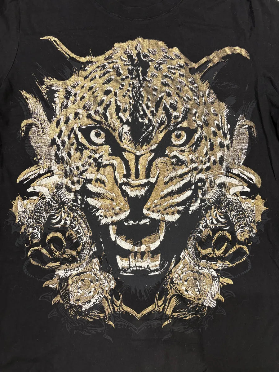 AW2013 Cavalli Black Leopard T-Shirt ZRQogme 6