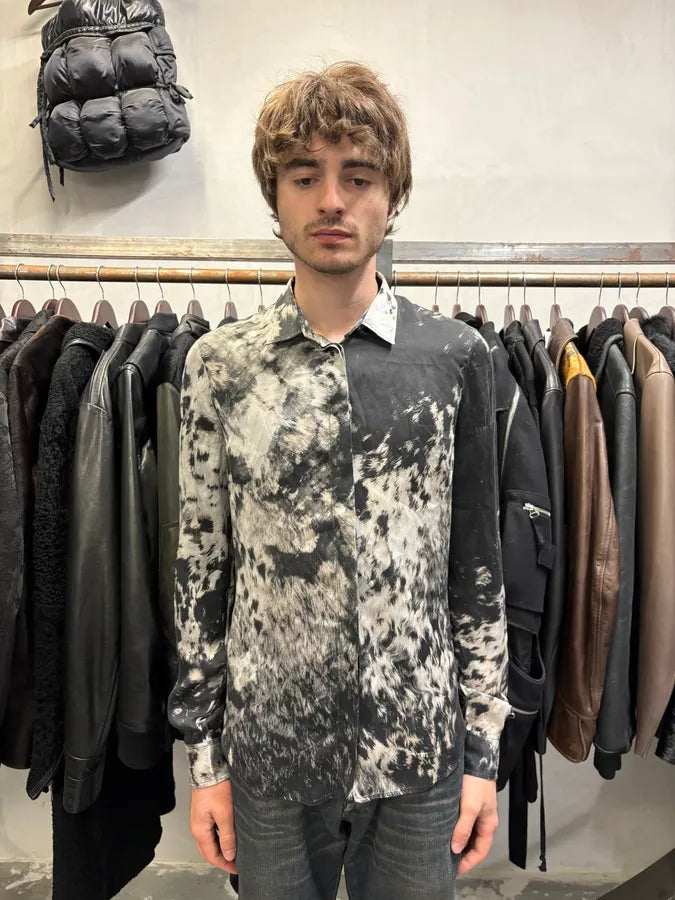 Cavalli Black Obscur Cow Fur Shirt (S) RBtaSOp 1