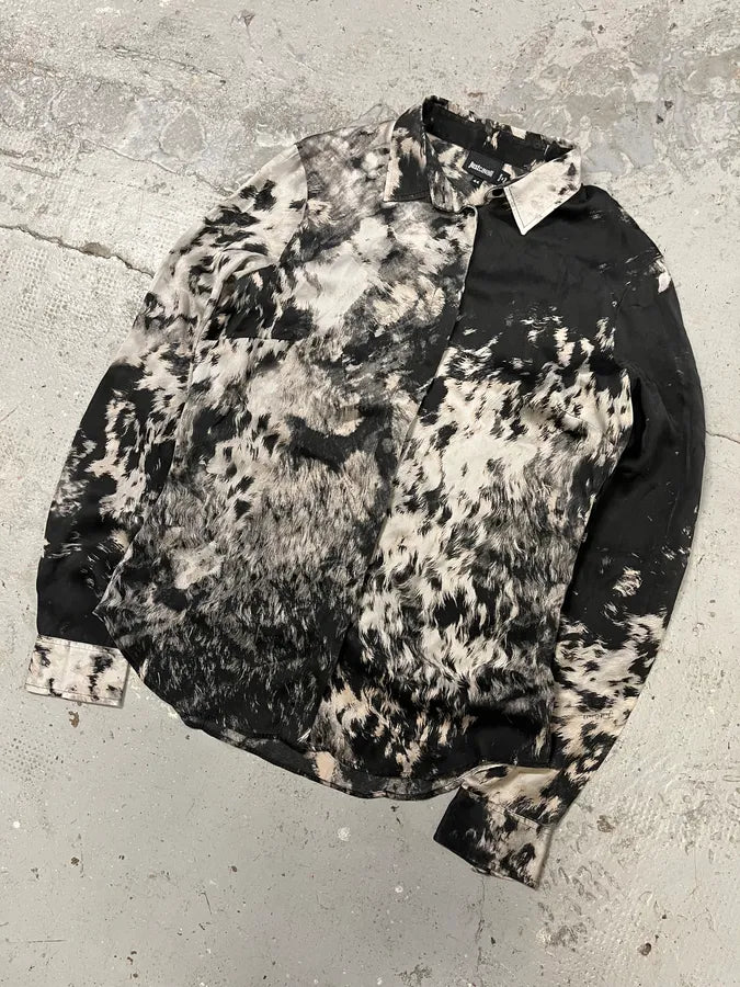 Cavalli Black Obscur Cow Fur Shirt (S) RBtaSOp 3