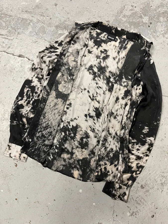 Cavalli Black Obscur Cow Fur Shirt (S) RBtaSOp 4