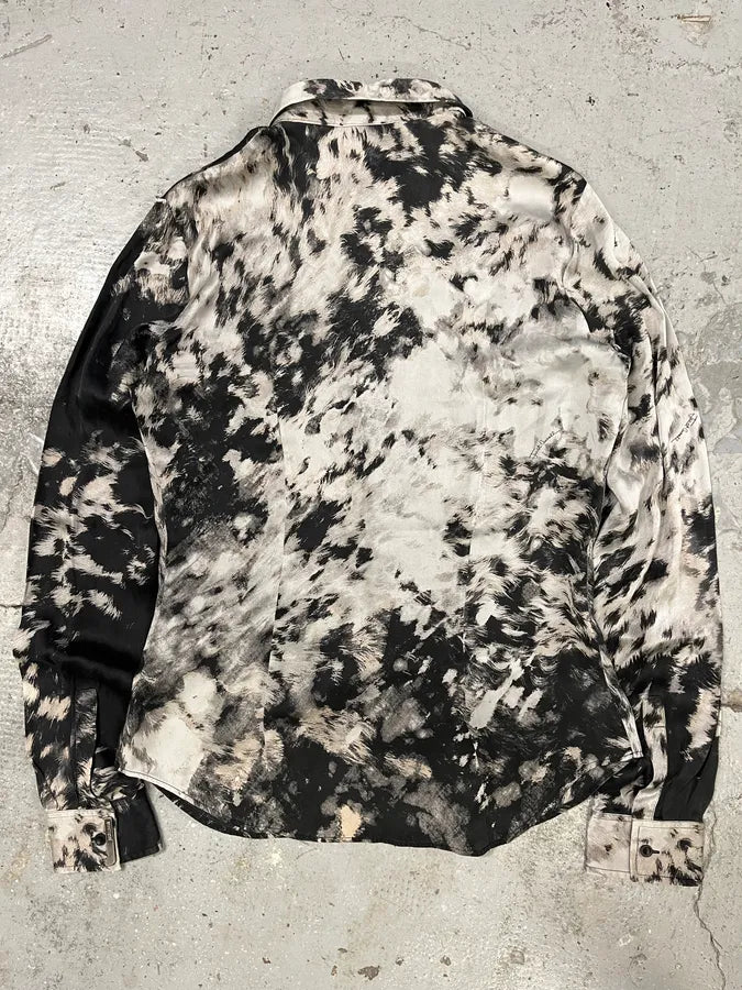 Cavalli Black Obscur Cow Fur Shirt (S) RBtaSOp 5