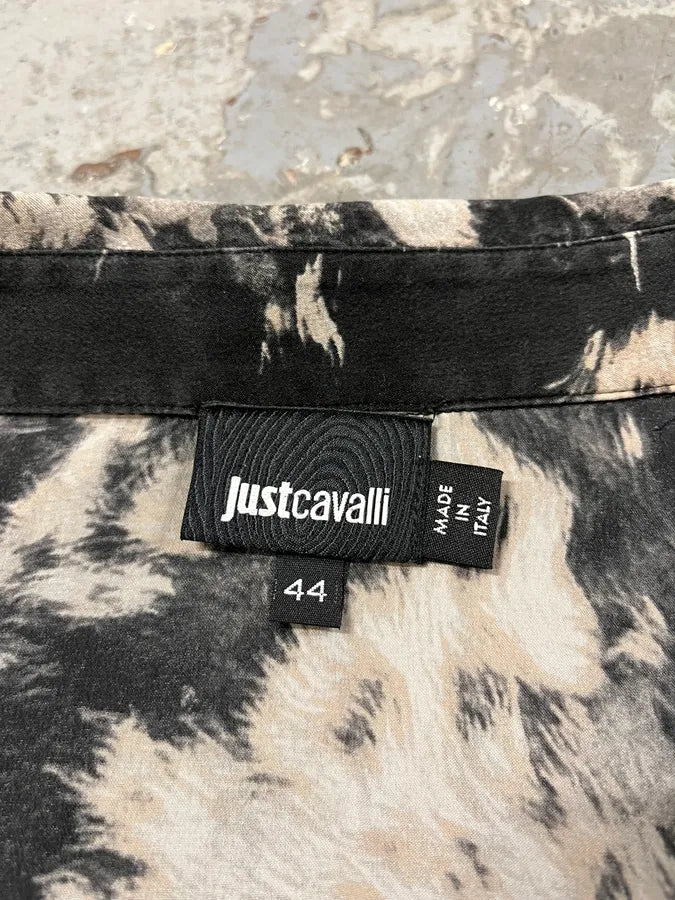 Cavalli Black Obscur Cow Fur Shirt (S) RBtaSOp 6