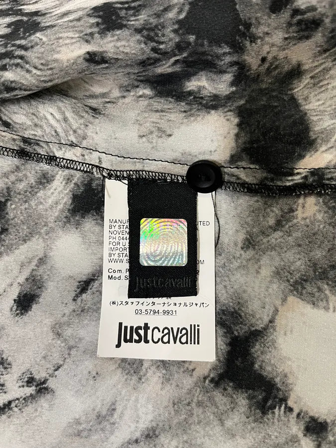 Cavalli Black Obscur Cow Fur Shirt (S) RBtaSOp 7