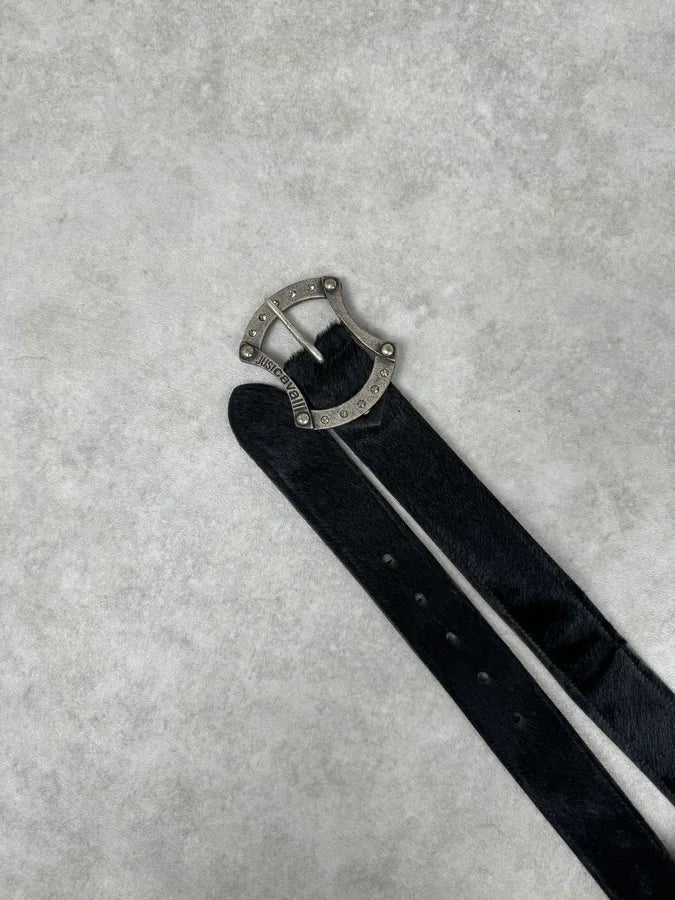 2000s Cavalli Black Pony Hair Belt MkcjGZz 2
